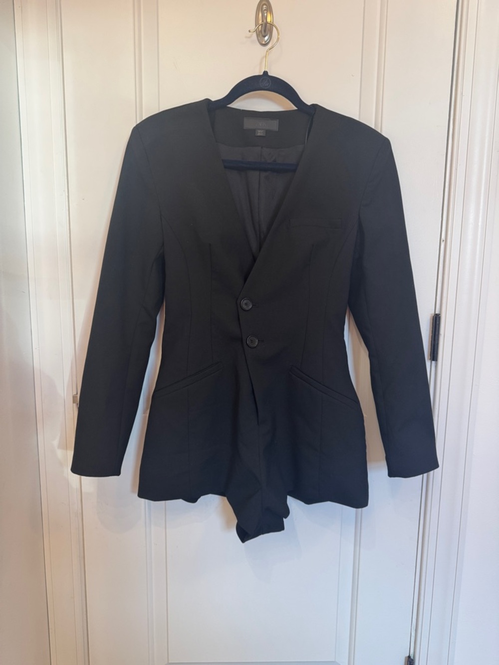 ZARA Black Tailored Blazer shorts Romper medium - Picture 8 of 11